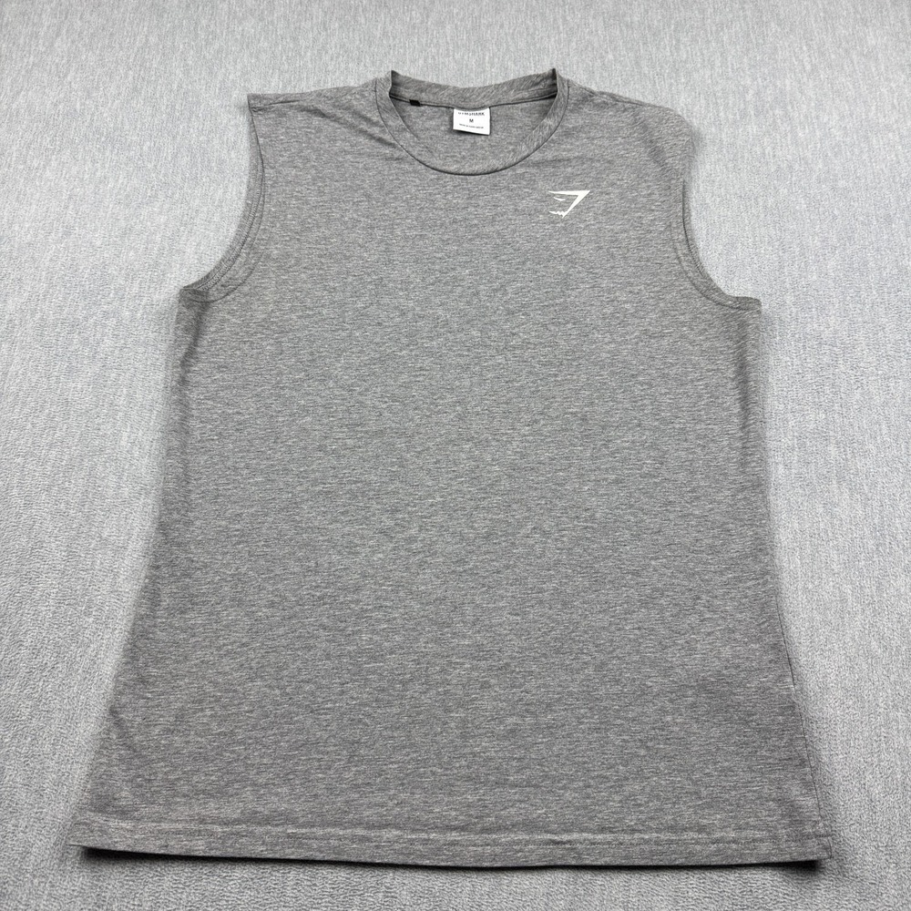 Gymshark Critical Cut Off Shirt Mens Medium Gray Sleeveless‎ Workout Gym Athlete
